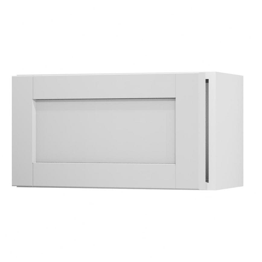 Witney Dove Grey 600 Integrated Microwave Topbox Door Open