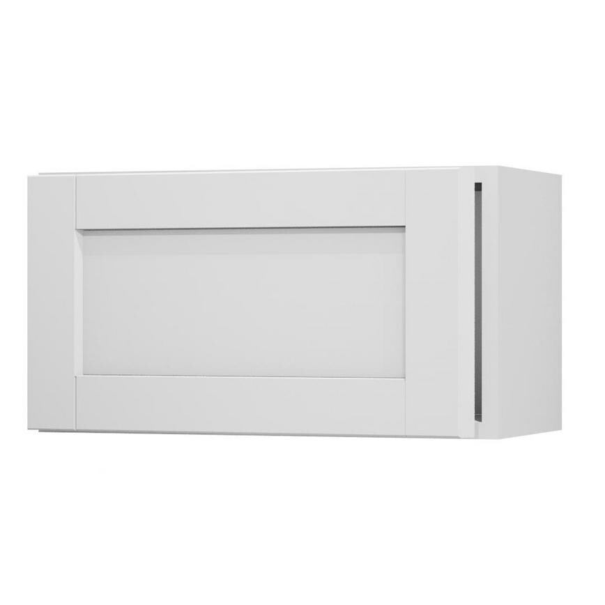 Witney White 600 Integrated Microwave Topbox Door Open