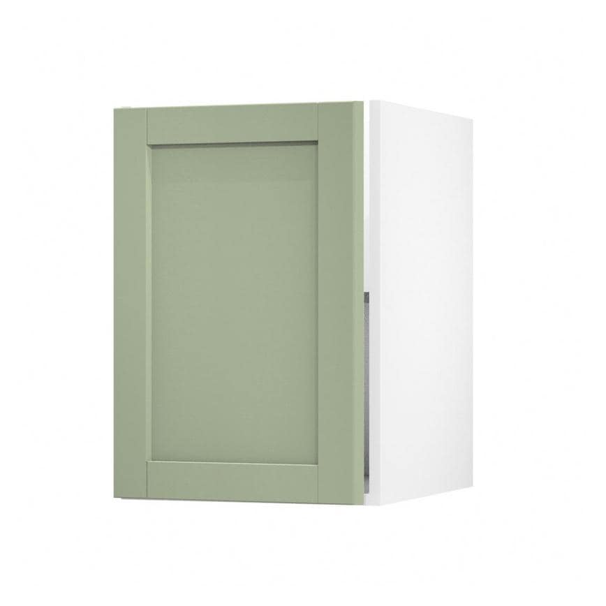 Witney Reed Green 500mm x 720mm Full Height Door Shown Open at an Angle