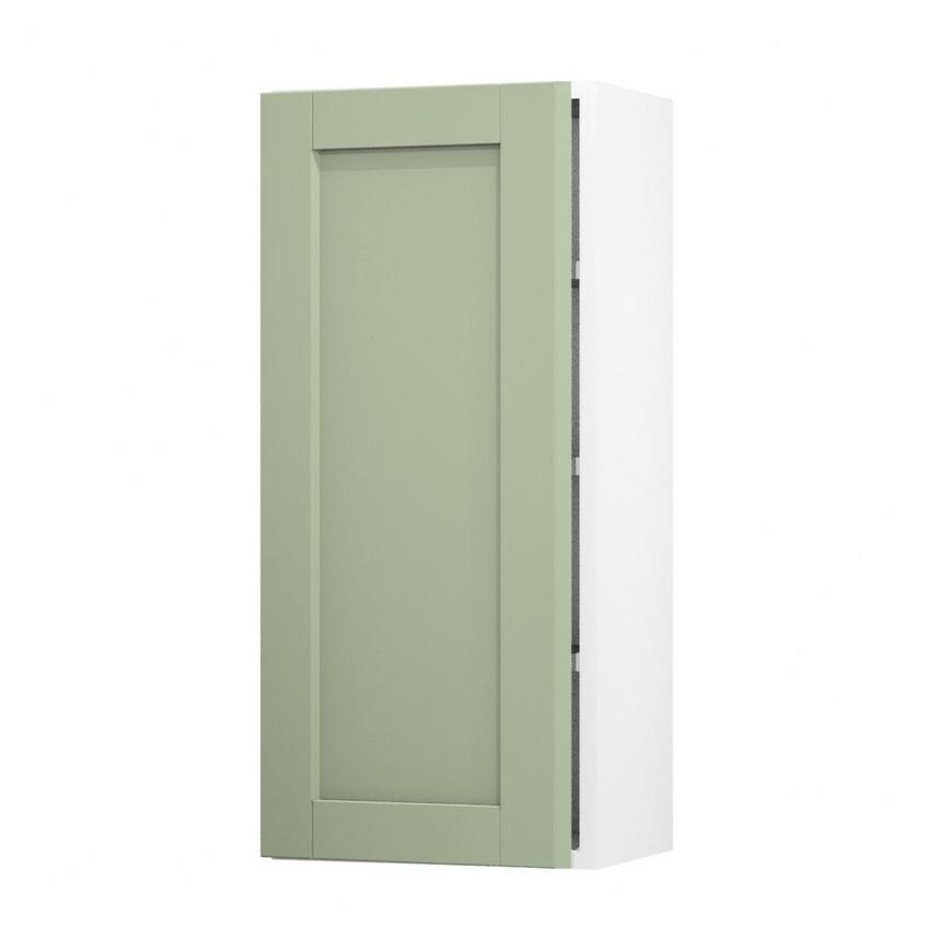 Witney Reed Green 400mm x 900mm Tall Door Shown Open at an Angle