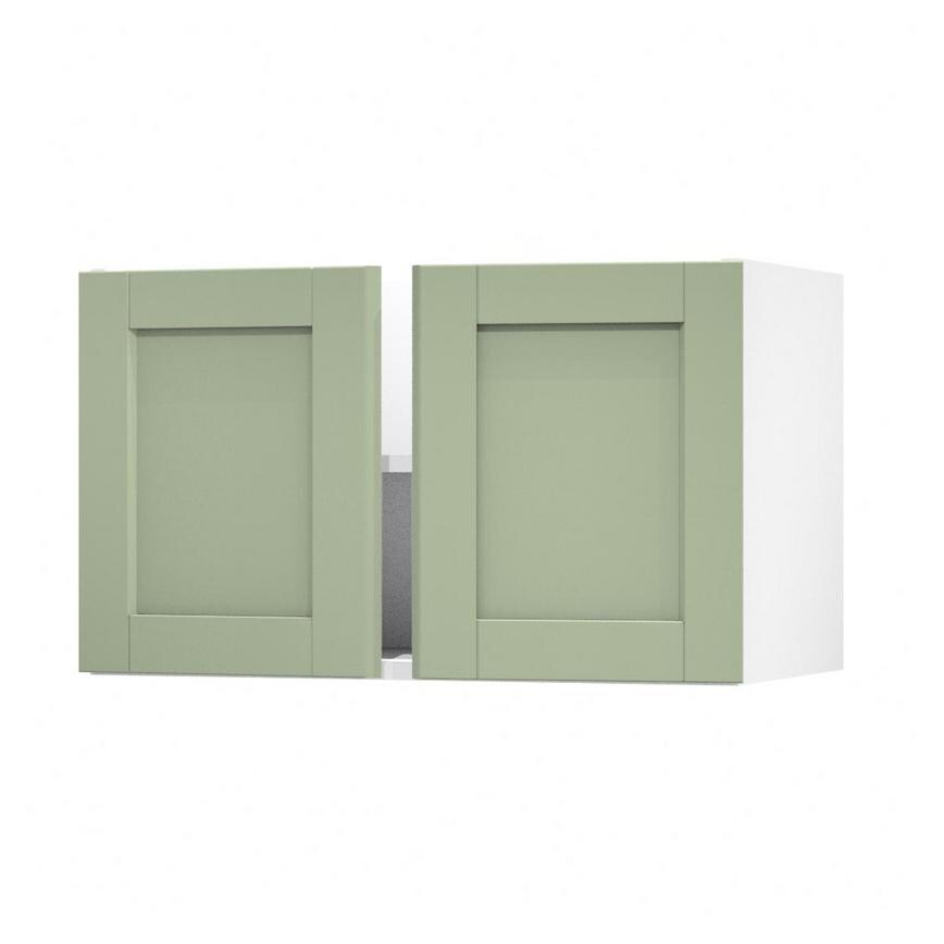 Witney Reed Green 800mm x 481mm Pair of Doors Shown Open at an Angle