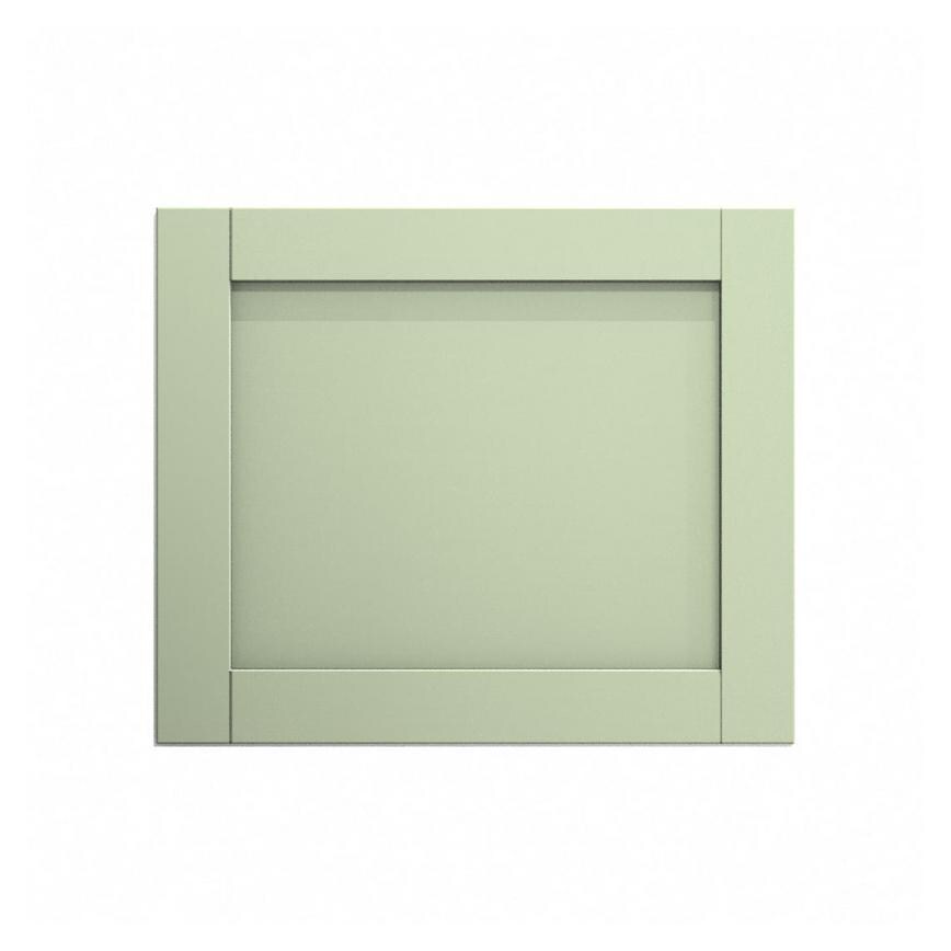 Witney Reed Green 600mm x 506mm Tall Microwave Top Box Door Shown Closed from the Front