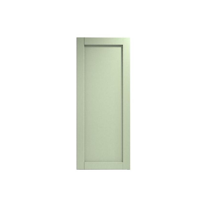 Witney Reed Green 500mm x 1220mm Full Height Larder Door Shown from the Front as a Single Door