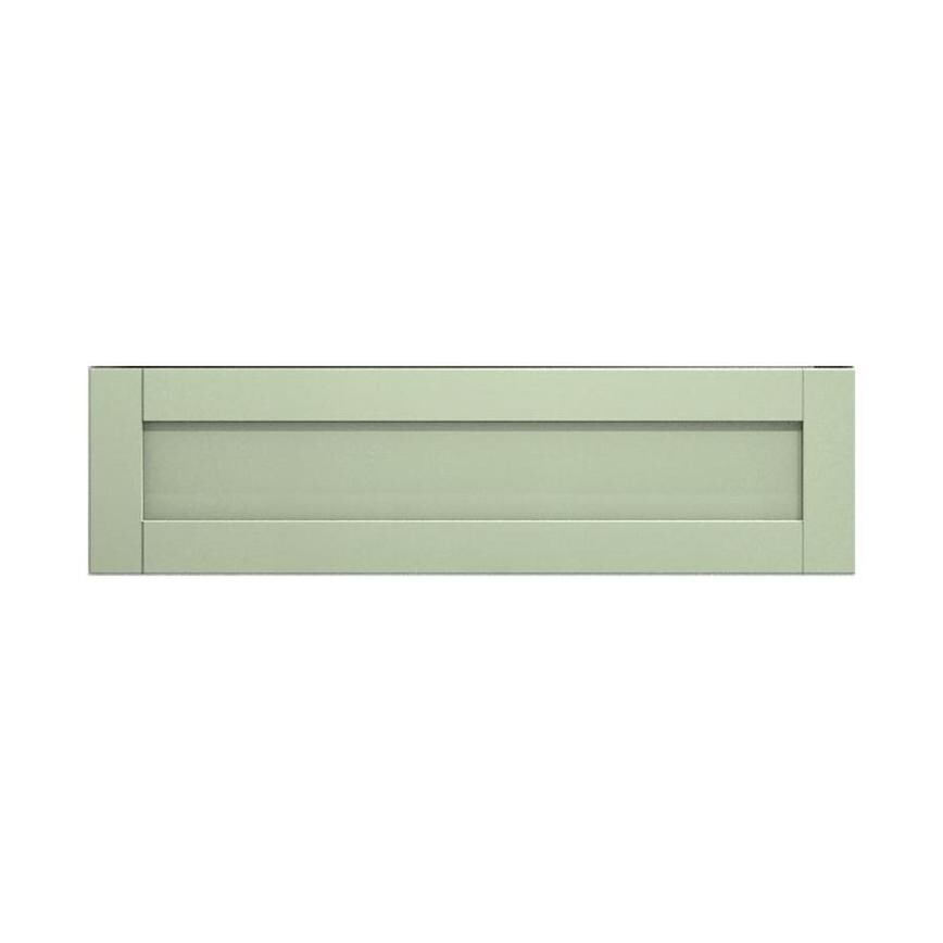 Witney Reed Green 1000mm x 275mm Appliance Drawer Shown Closed from the Front as a Single Drawer