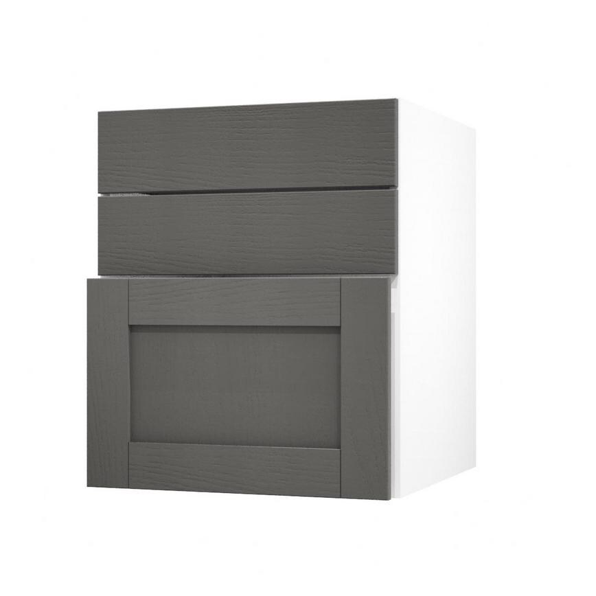 Halesworth Charcoal 600 Hob / Pan Drawer Door Open
