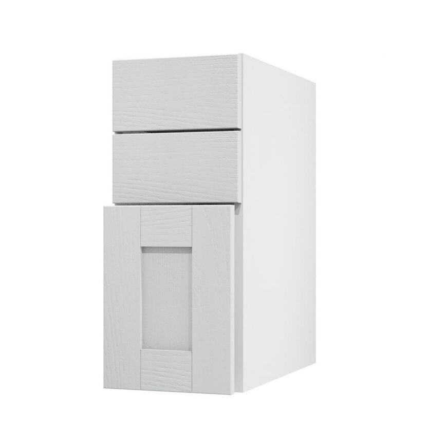 Halesworth Dove Grey 300 Pan Drawer Door Open