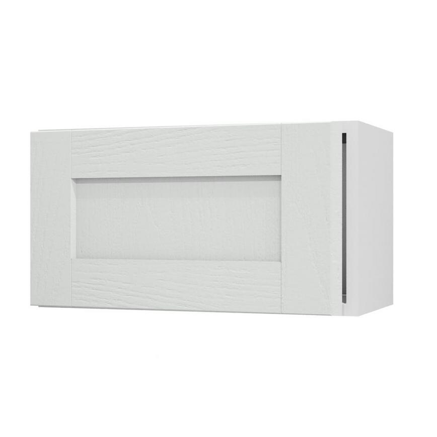 Halesworth Dove Grey 600 Integrated Microwave Topbox Door Open