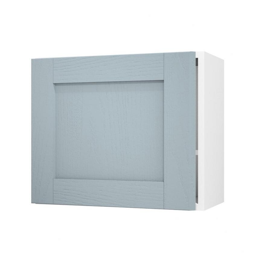 Halesworth Dusk Blue 600 Tall Integrated Microwave Topbox Door Open