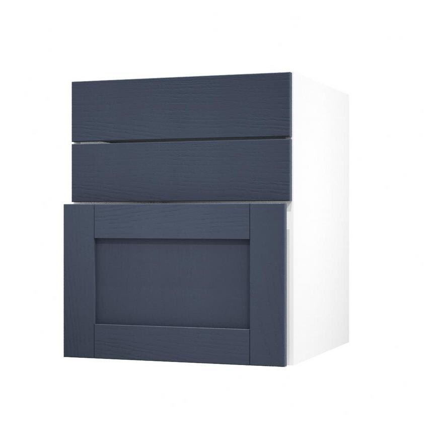 Halesworth Navy 600 Hob / Pan Drawer Door Open