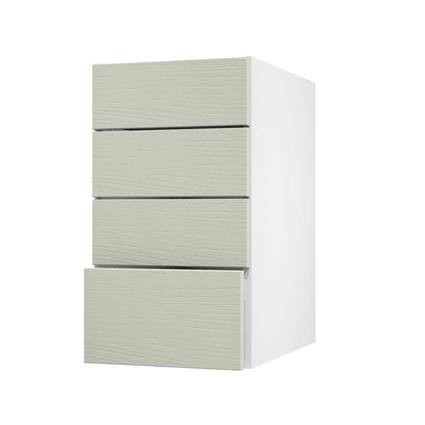 Halesworth Sage Green 400 Deep Drawer Door Open