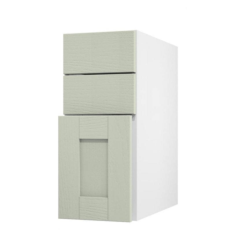 Halesworth Sage Green 300 Pan Drawer Door Open