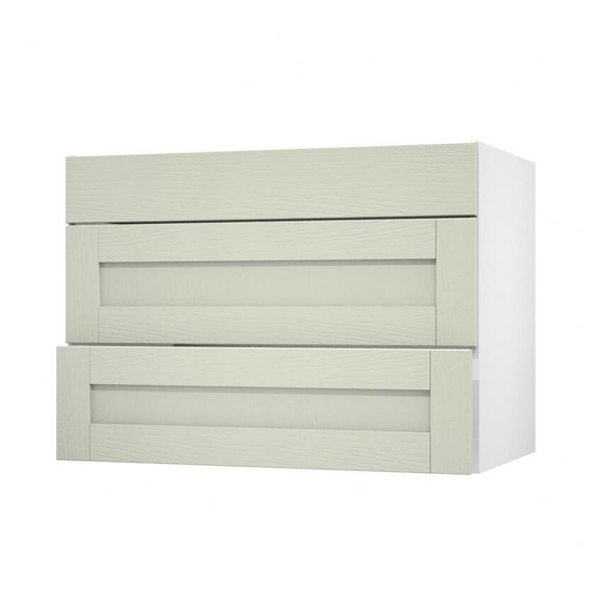 Halesworth Sage Green 1000 Fridge Freezer Wall Door Open