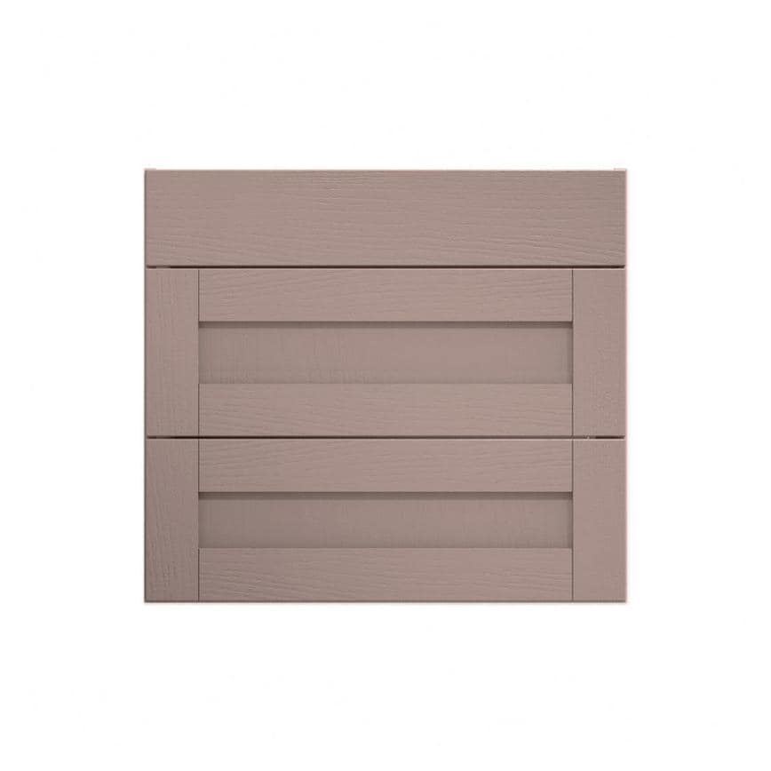 Halesworth Antique Rose 800mm x 275mm Pan Drawer Front Shown Closed from the Front as Part of a Full Drawer Unit