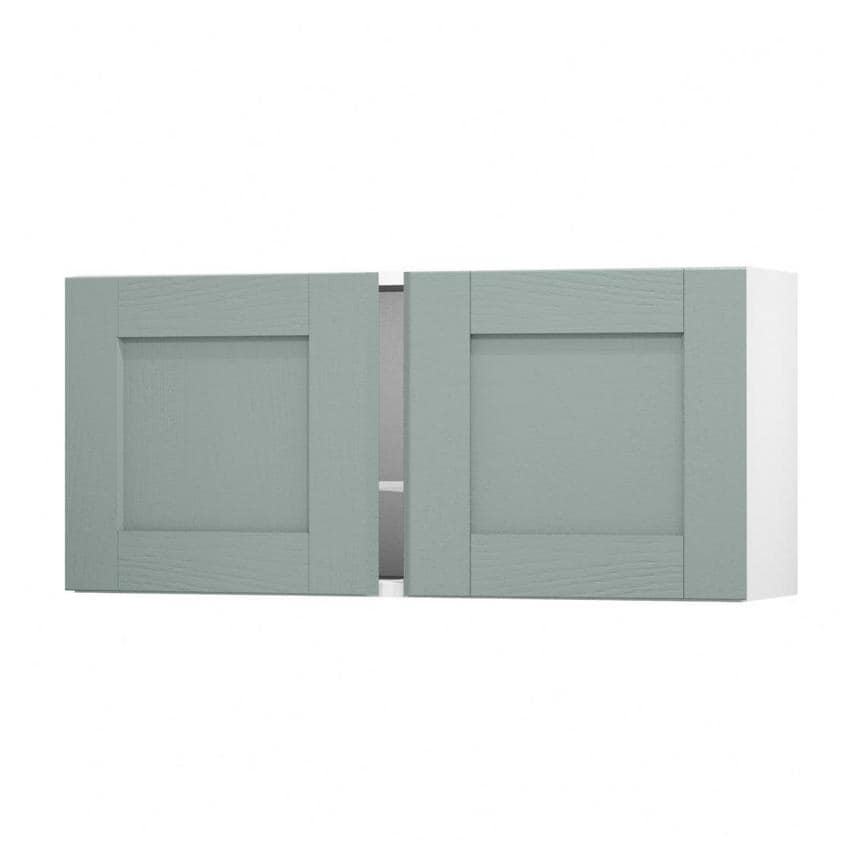 Halesworth Seafoam 500mm x 460mm Tall Bridging Unit Shown Open at an Angle as a Pair of Doors