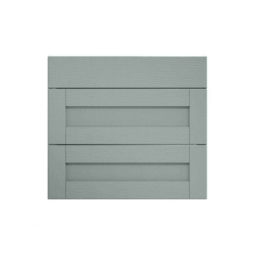 Halesworth Seafoam 800mm x 275mm Pan Drawer Front Shown Closed from the Front as Part of a Full Drawer Unit