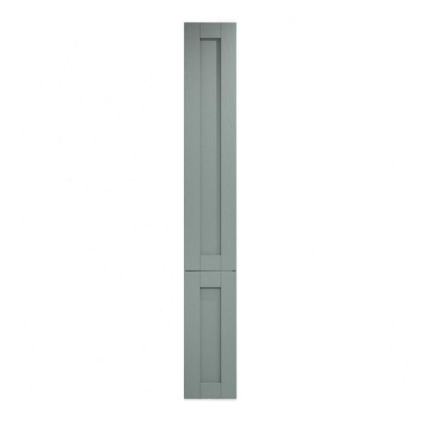 Halesworth Seafoam 300mm x 1400mm Tall Larder Door Shown Closed from the Front as Part of a Full Larder Unit