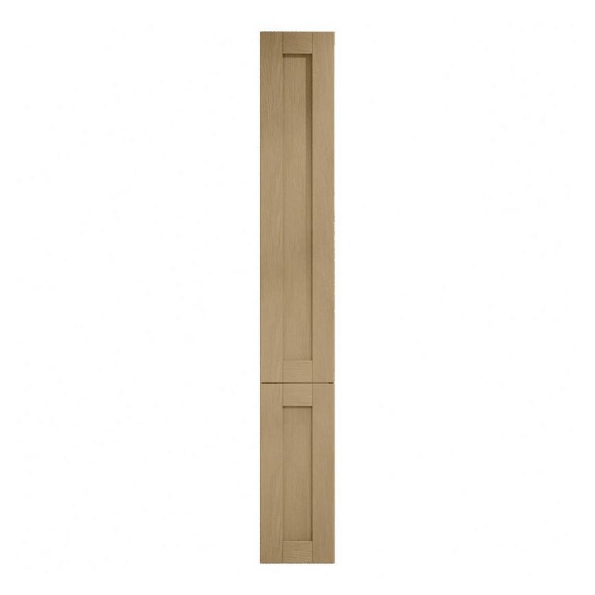 Halesworth Oak 300mm x 1400mm Tall Larder Door Shown Closed from the Front as Part of a Full Larder Unit