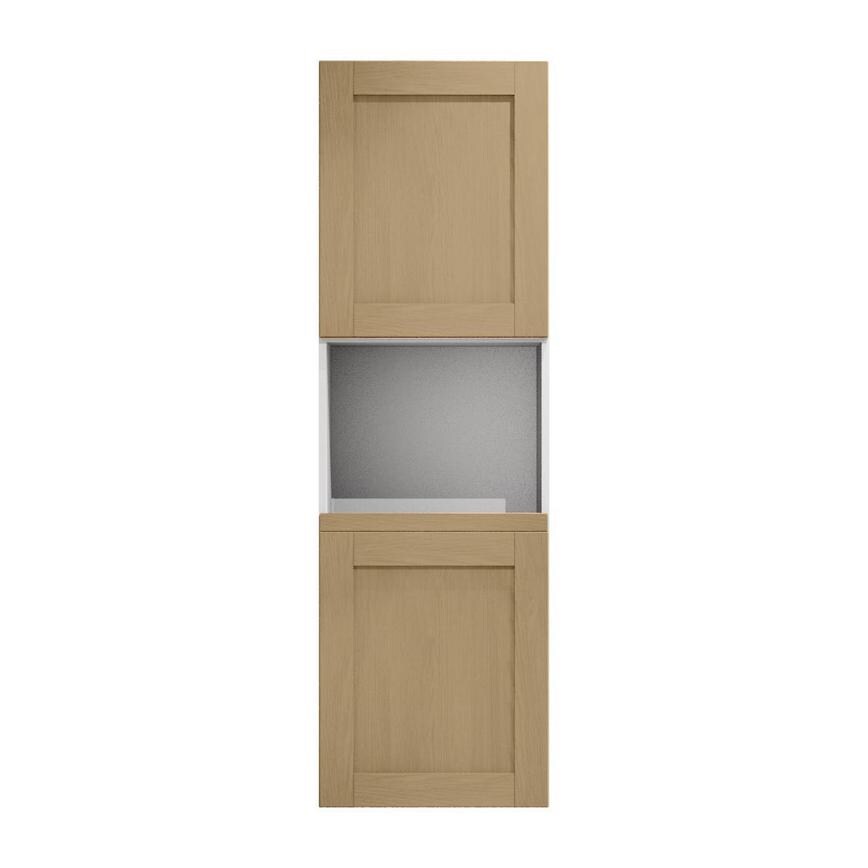 Halesworth Oak 600mm x 733mm Appliance Door Shown Closed from the Front as Part of an Appliance Tower Unit