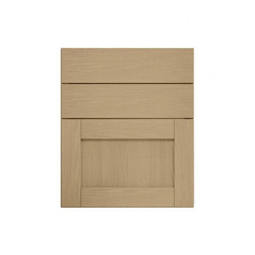 Halesworth Oak 600mm x 160mm Drawer Front Shown Closed from the Front as Part of a Full Drawer Unit