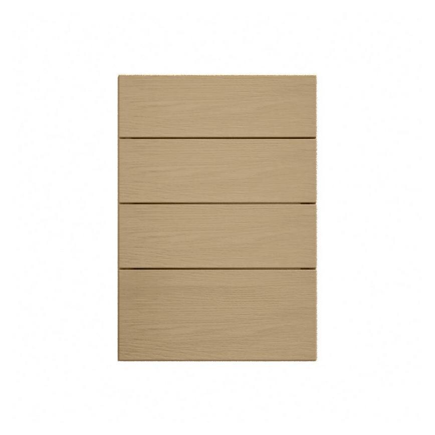 Halesworth Oak 500mm x 160mm Drawer Front Shown Closed from the Front as Part of a Full Drawer Unit