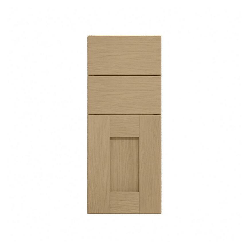 Halesworth Oak 300mm x 160mm Drawer Front Shown Closed from the Front as Part of a Full Drawer Unit