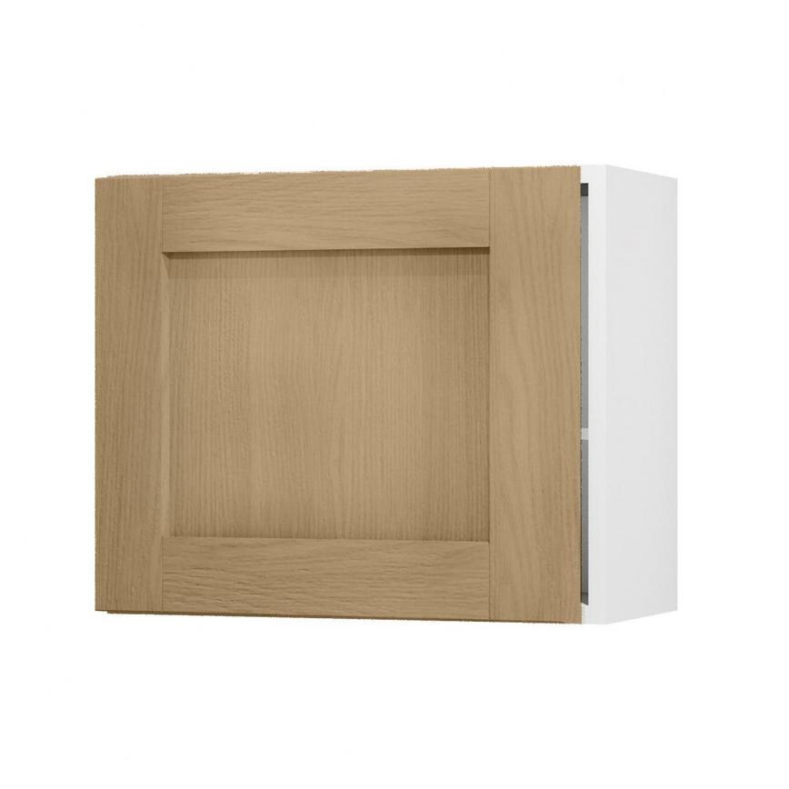 Halesworth Oak 600mm x 506mm Tall Microwave Top Box Door Shown Open at an Angle