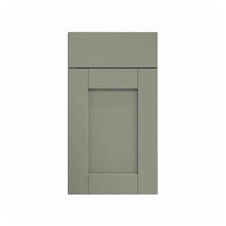 Halesworth Reed Green 400mm x 557mm Door Front Shown Closed from the Front as Part of a Door and Drawer Unit