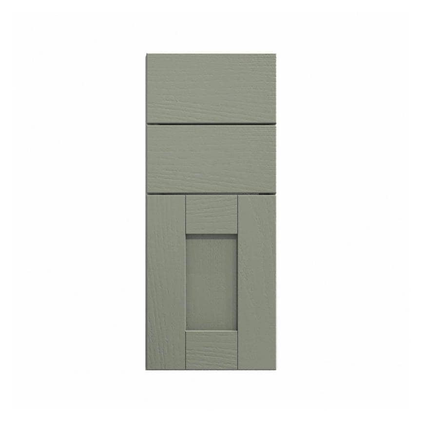 Halesworth Reed Green 300mm x 394mm Pan Drawer Front Shown Closed as Part of a Full Drawer Unit