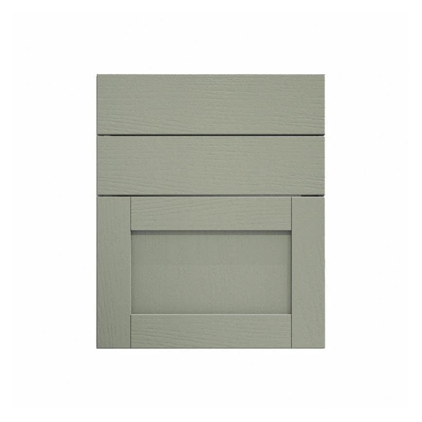 Halesworth Reed Green 600mm x 394mm Pan Drawer Shown Closed from the Front as Part of a Drawer Unit