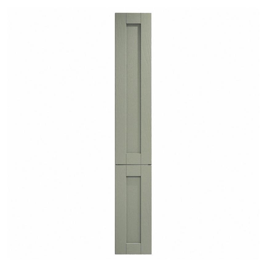 Halesworth Reed Green 300mm x 1200mm Larder Door Shown Closed from the Front as Part of a Full Height Larder Unit