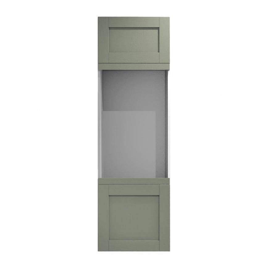 Halesworth Reed Green 45mm x 600mm Filler Panel shown from the Front as Part of an Appliance Tower Unit