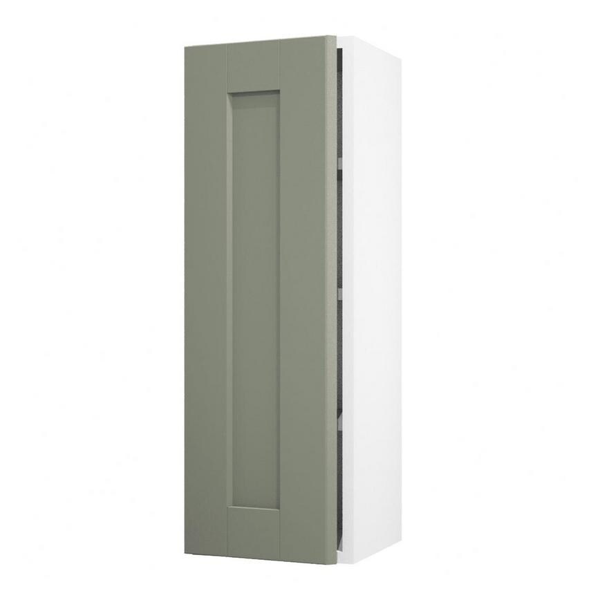 Halesworth Reed Green 300mm x 900mm Tall Door Shown Open at an Angle