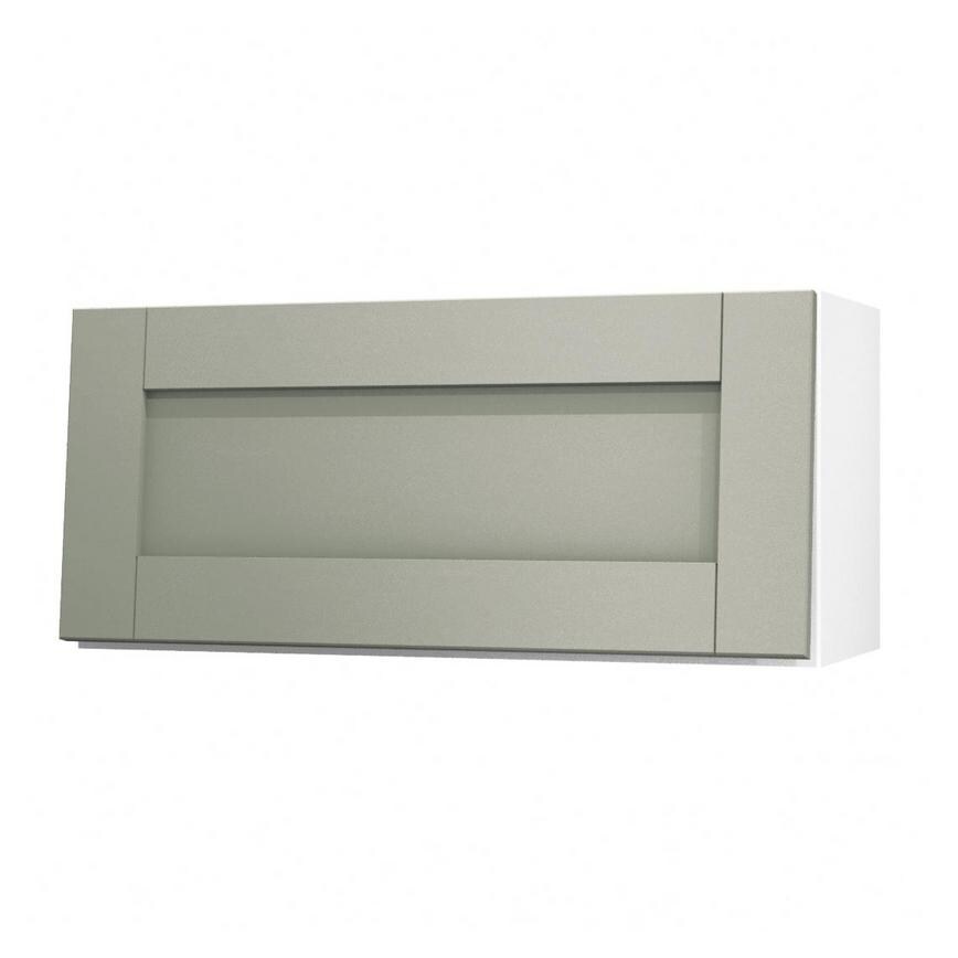 Halesworth Reed Green 800mm x 360mm Door Shown Open at an Angle