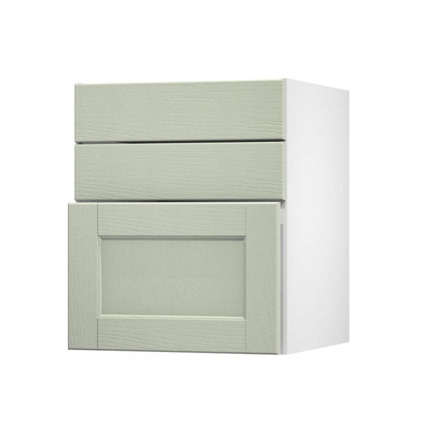 Bridgemere Sage Green 600 Hob / Pan Drawer Door Open
