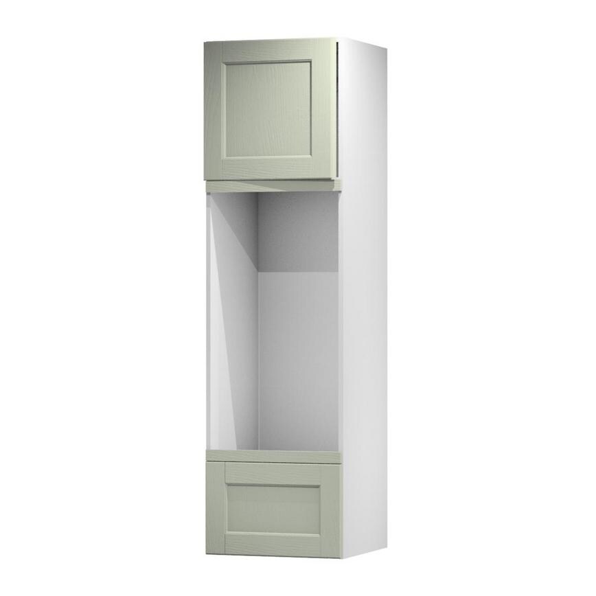 Bridgemere Sage Green 600 Tall Appliance Tower Door Open 570mm