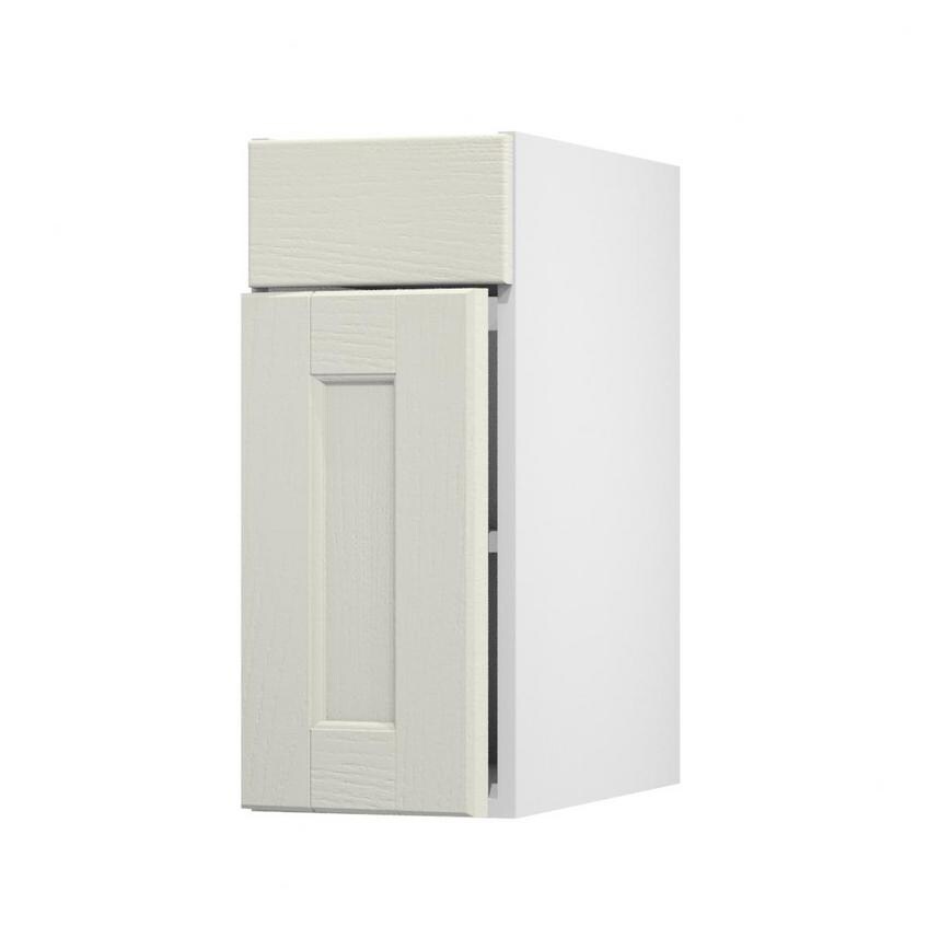 Bridgemere Linen 300mm x 557mm Door Front Shown Open at an Angle as Part of a Door and Drawer Unit