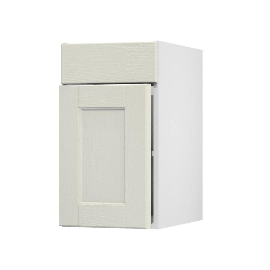 Bridgemere Linen 400mm x 557mm Door Front Shown Open at an Angle as Part of a Door and Drawer Unit
