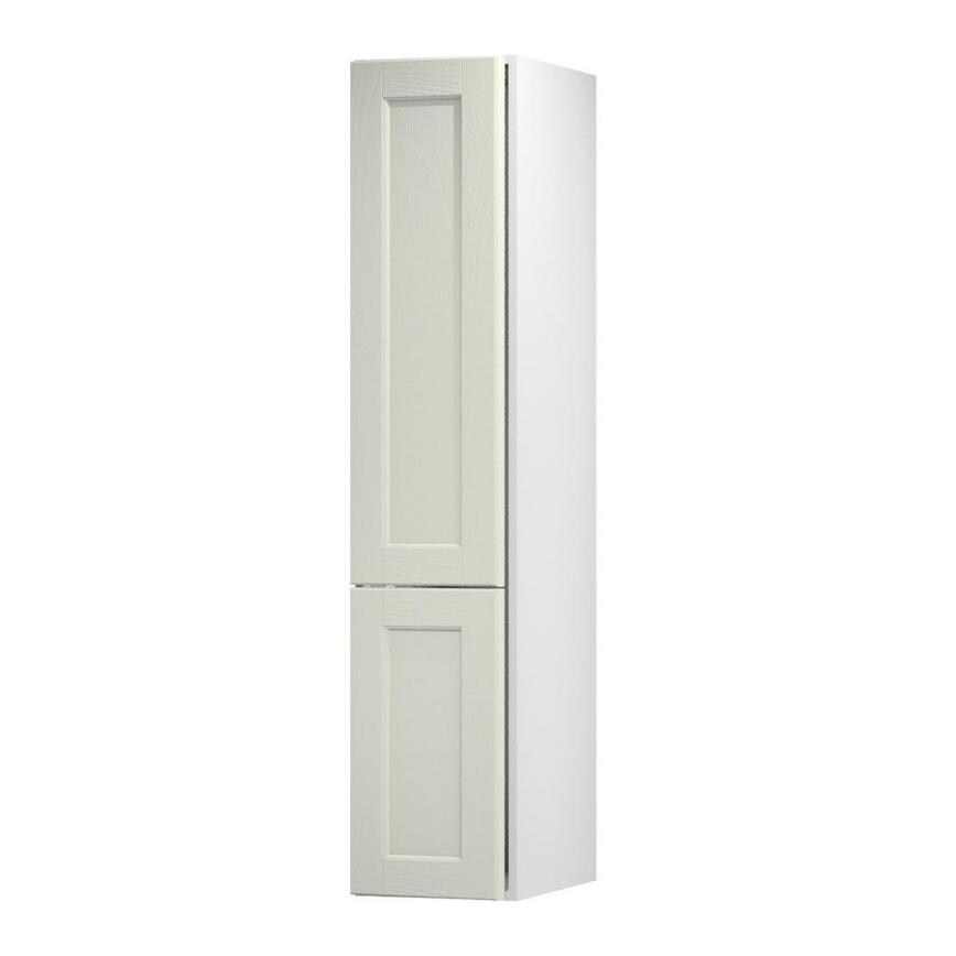 Bridgemere Linen 400mm x 1220mm Full Height Larder Door Shown Open at an Angle as Part of a Full Larder Unit