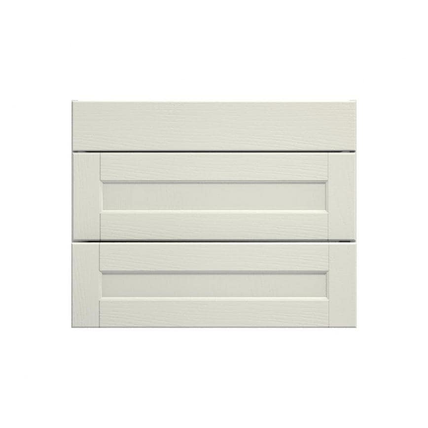 Bridgemere Linen 900mm x 275mm Pan Drawer Front Shown Closed from the Front as Part of a Full Drawer Unit