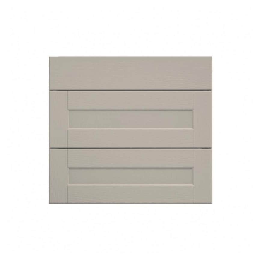Bridgemere Pebble 800mm x 275mm Pan Drawer Front Shown Closed from the Front as Part of a Full Drawer Unit