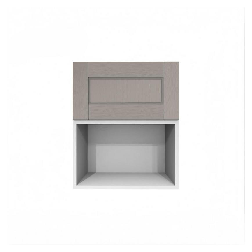 Bridgemere Pebble 600mm x 326mm Integrated Microwave Top Box Door Shown Closed from the Front