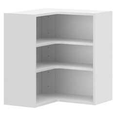 White 631 L Shaped Corner Wall Cabinet