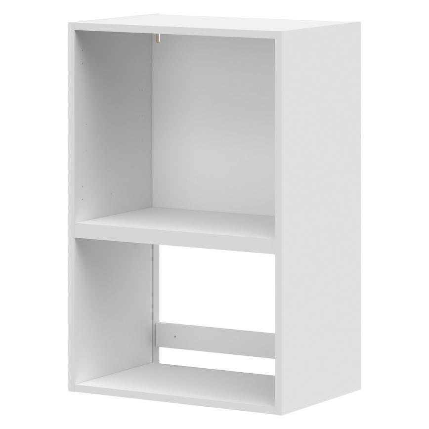 White 600 x 390 Tall Integrated Microwave Topbox Hob Wall Cabinet