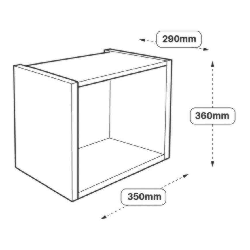 350mm Half Height Wall Cabinet Line Drawing