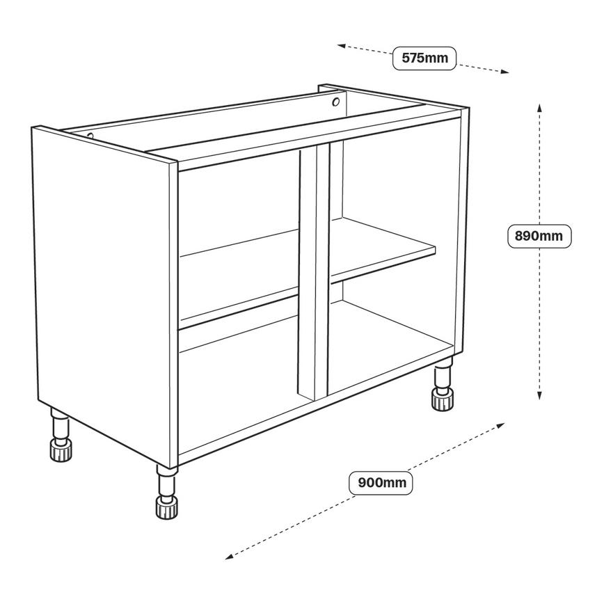 900 Hi-Line Base Cabinet Line Drawing