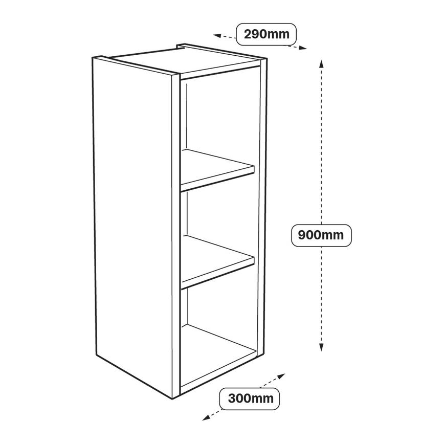 300 Tall Wall Cabinet Line Drawing