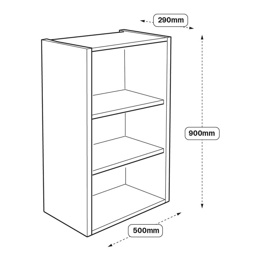 500 Tall Wall Cabinet Line Drawing