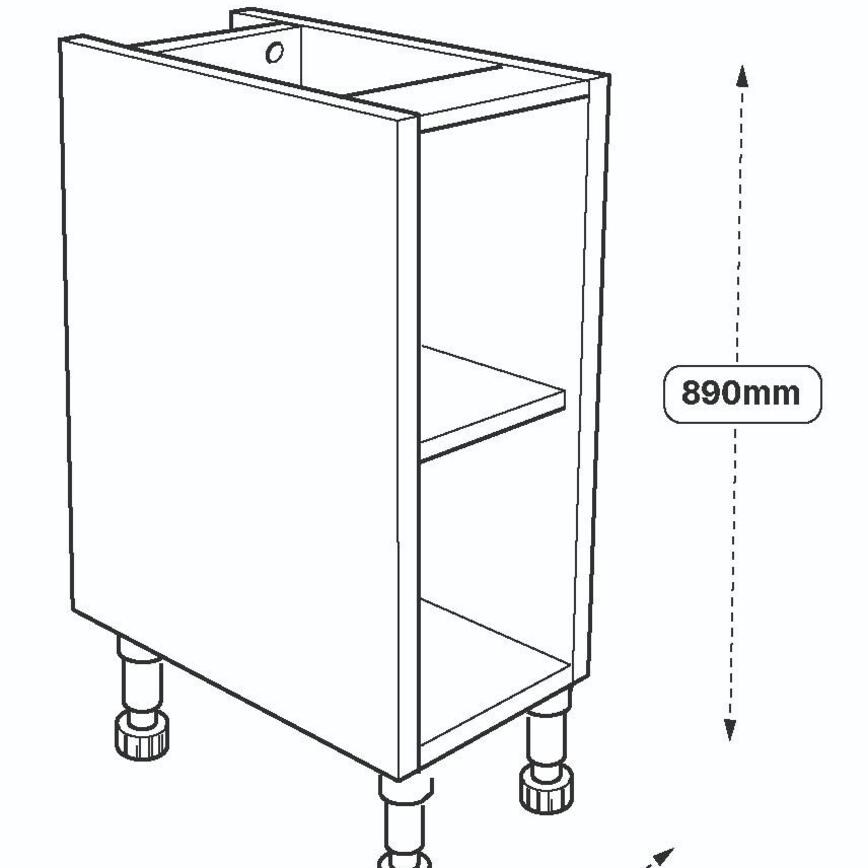 200 Hi-Line Base Cabinet Line Drawing