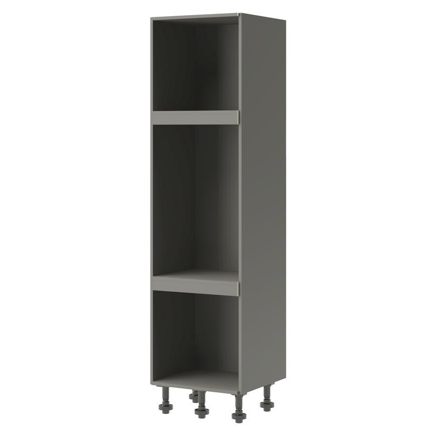 Croft Grey Handleless 600 Tall Appliance Tower Cabinet 