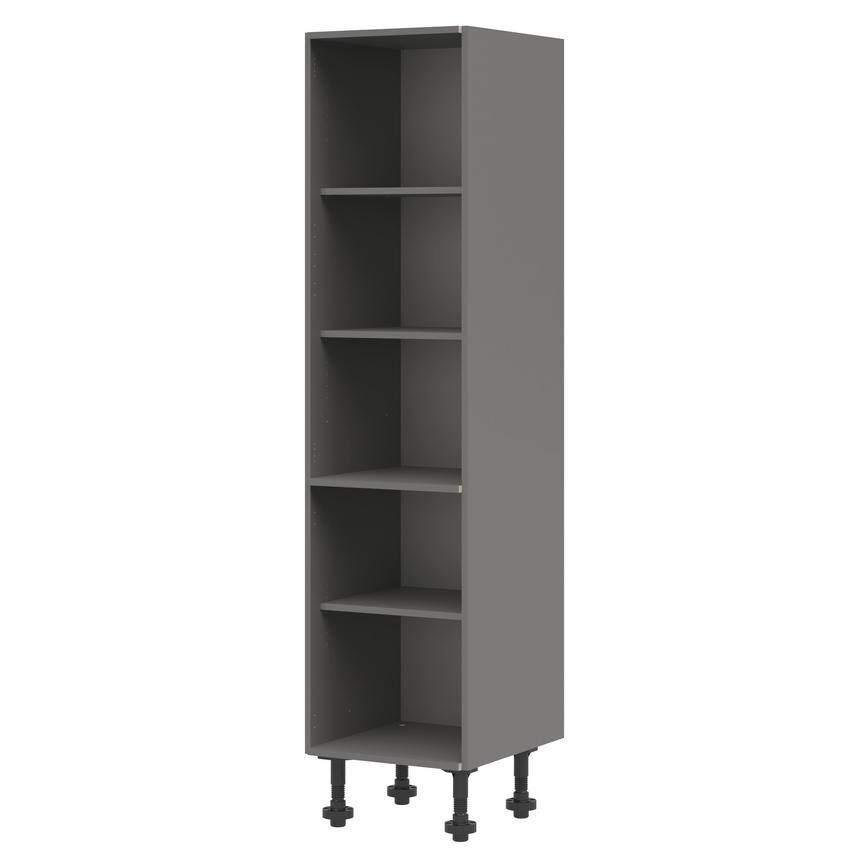 Croft Grey 1942mm x 500mm x 575mm Ready Assembled Handleless Larder Tower Cabinet